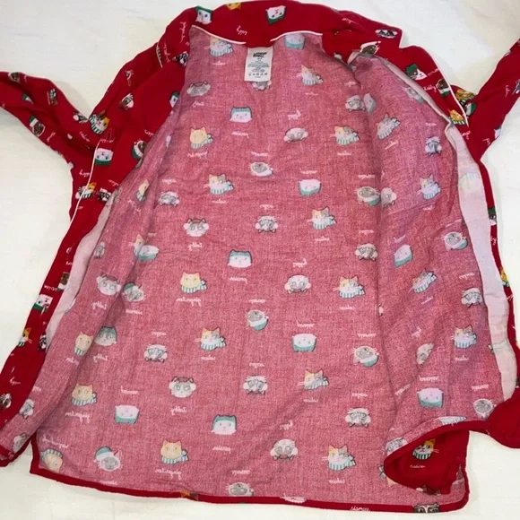 Lands' End festive cats women's XS (size 2-4) Pajama Top / Playful cats - Picture 15 of 16